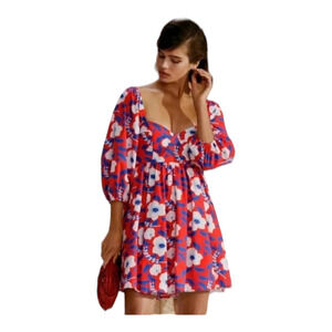 Anthropologie Hutch Floral Printed Mini dress, size large